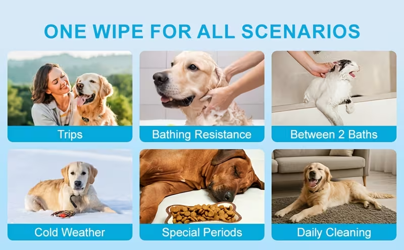 Pet Cleaning Glove Wipes – 20 Pack