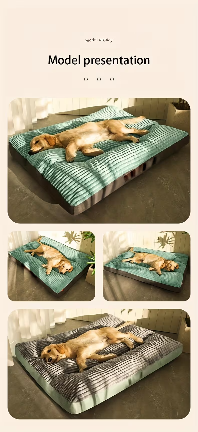 Washable Dog Kennel Mat for Large Dogs