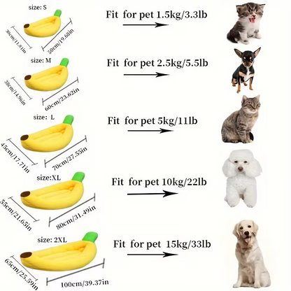 Banana Pet Bed for Cats & Dogs