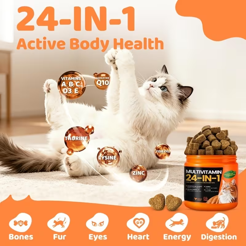 Taurine Cat Multivitamin Treats – 95 Day Supply