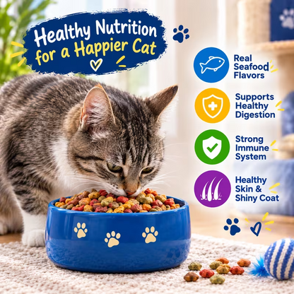 Meow Mix Seafood Medley Cat Food – Tuna, Shrimp & Trout