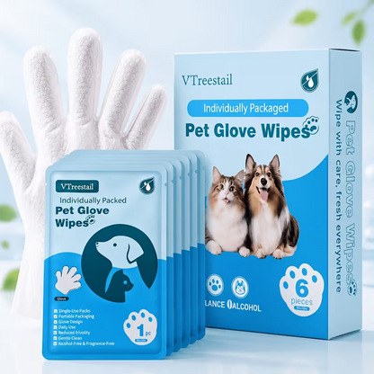 Pet Cleaning Glove Wipes – 20 Pack