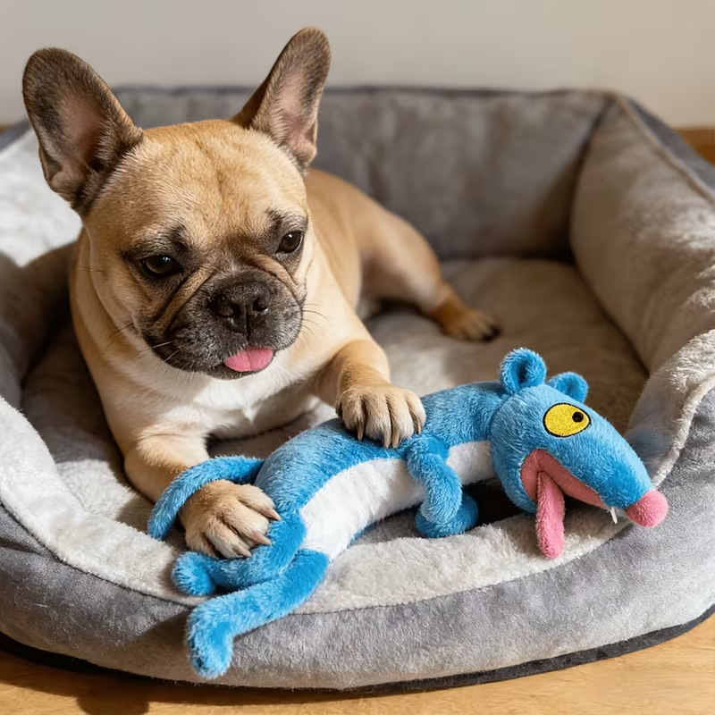 Squeaky Plush Rope Toy for Dogs & Cats