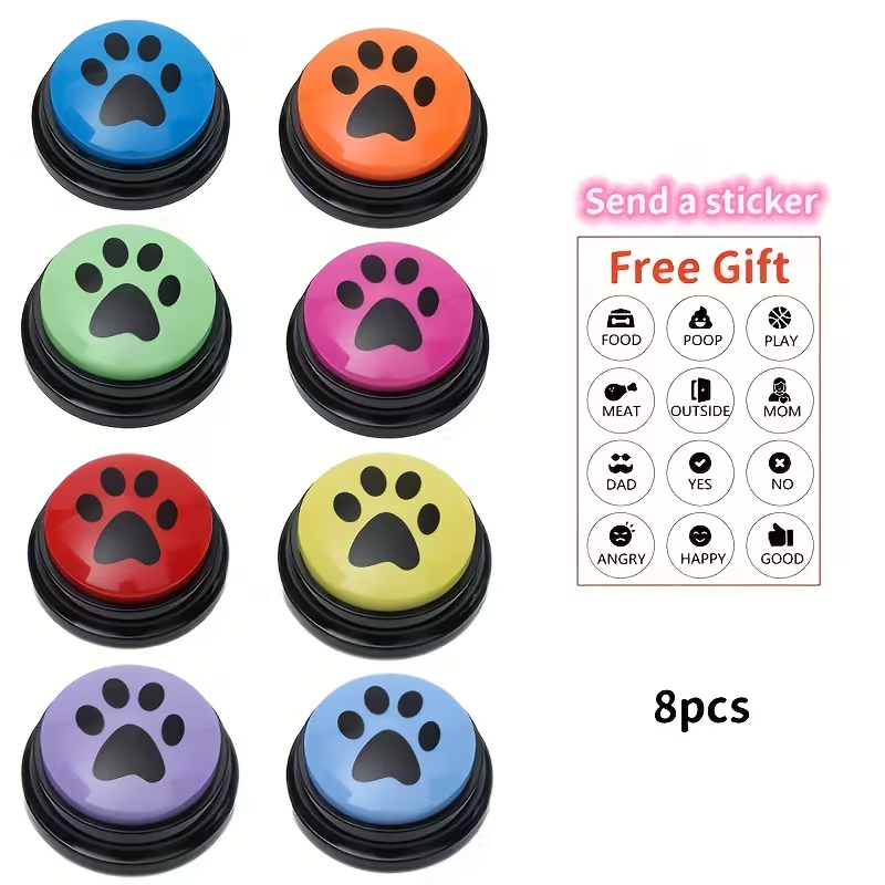 Recordable Dog Training Buttons – 4/8/10 Pack