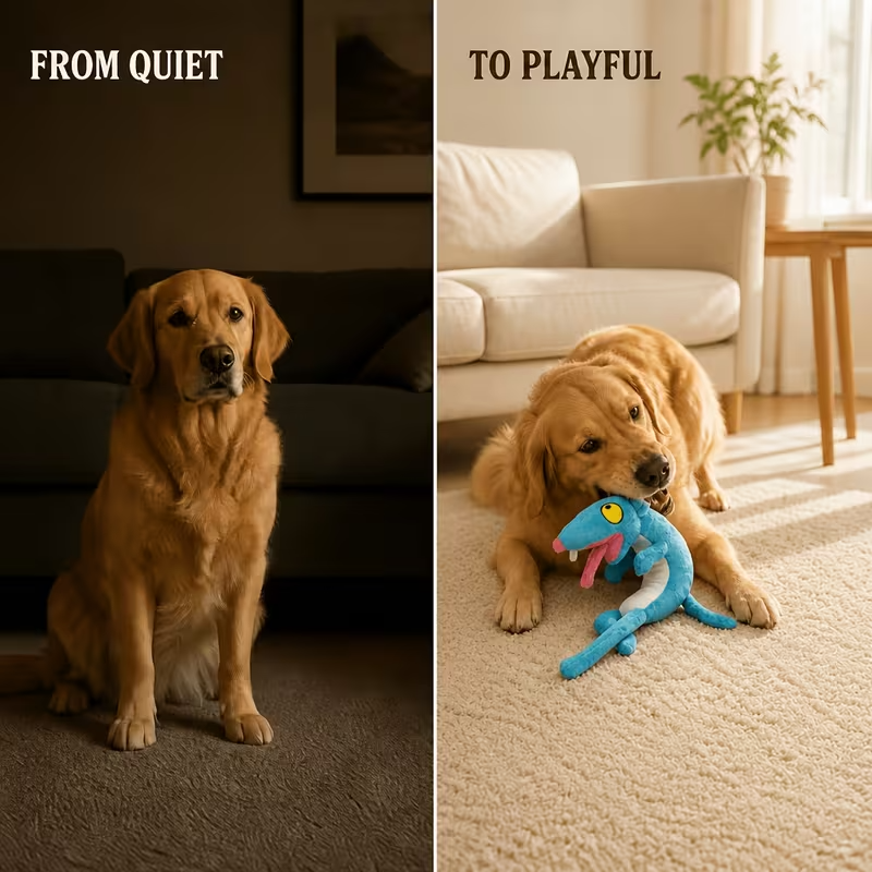 Squeaky Plush Rope Toy for Dogs & Cats