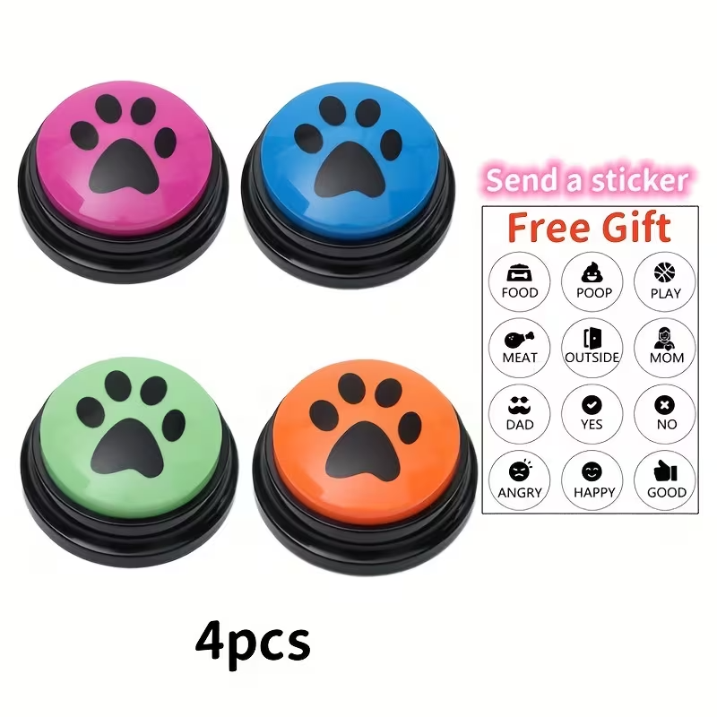 Recordable Dog Training Buttons – 4/8/10 Pack