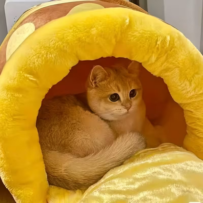 Cozy Honey Jar Cat Bed