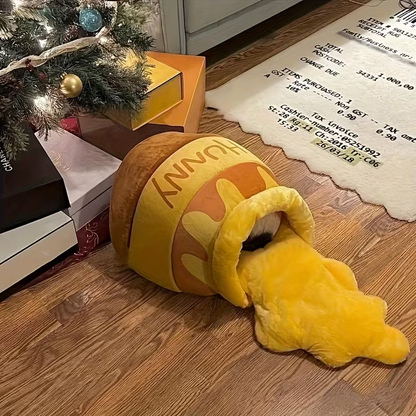 Cozy Honey Jar Cat Bed
