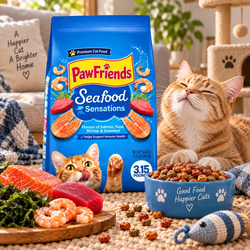 Seafood Sensations Cat Food – Salmon, Tuna & Shrimp