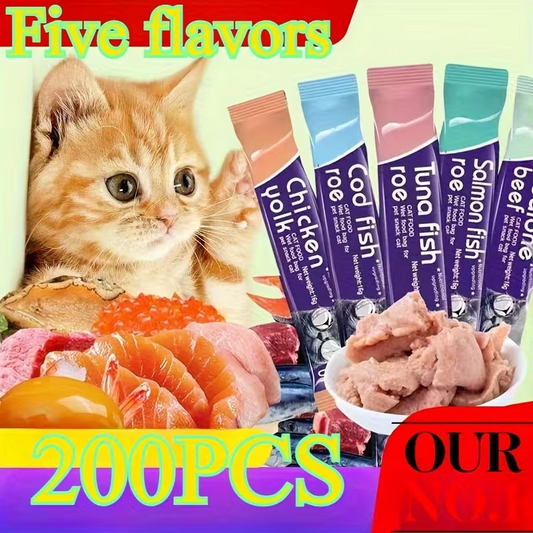 Cat Nutrition Strips – 200 Pieces